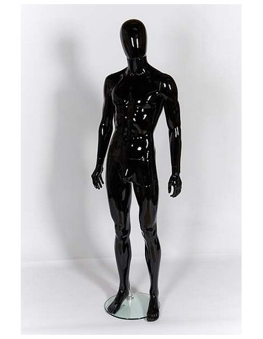 Black Male Ghost Sport Mannequin with Egg Head for Clothing Display