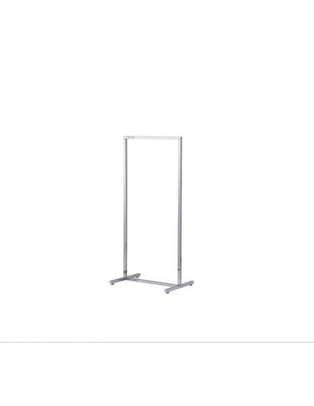 Square Tube Garment Rail - Chrome Clothes Rail for Retail