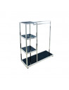 Clothing Store Boutique Furniture Stainless Steel Garment Rack - Side Shelf Clothing Rail