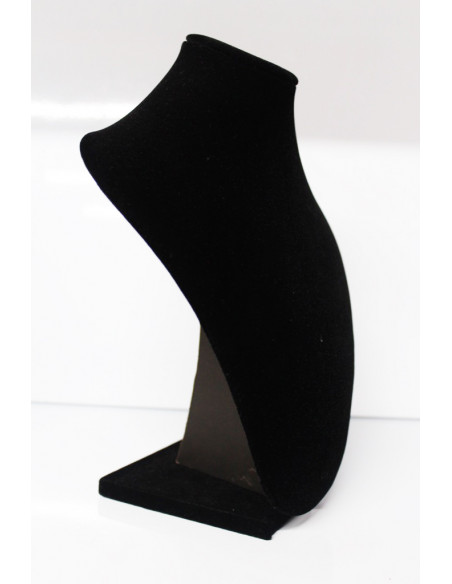Jewellery Display Stand - Jewelry Bust Decor Bust Fat Upholstered Velours Black