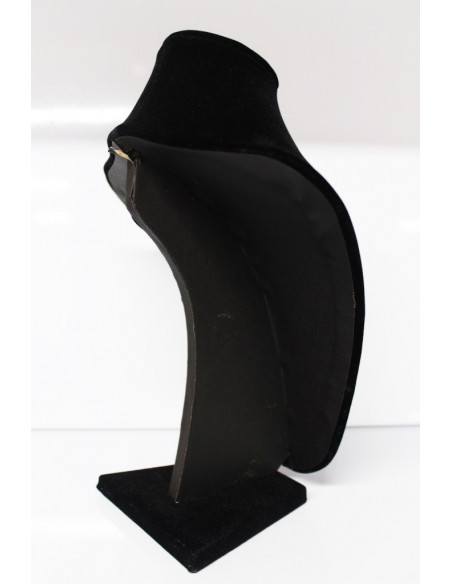 Jewellery Display Stand - Jewelry Bust Decor Bust Fat Upholstered Velours Black