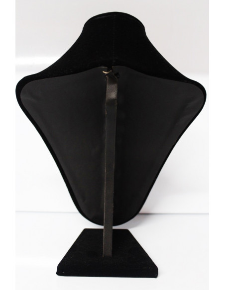 Jewellery Display Stand - Jewelry Bust Decor Bust Fat Upholstered Velours Black