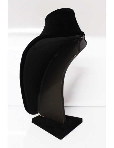 Jewellery Display Stand - Jewelry Bust Decor Bust Fat Upholstered Velours Black