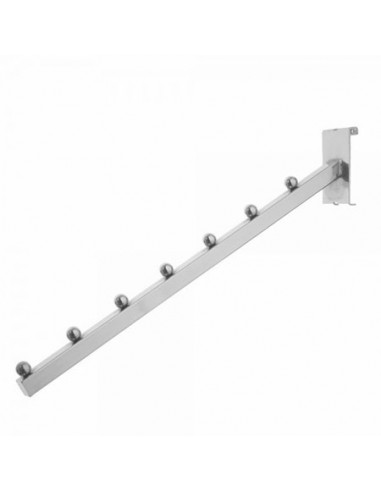 Chrome Waterfall Arm Rail with Seven Balls for Gridwall
